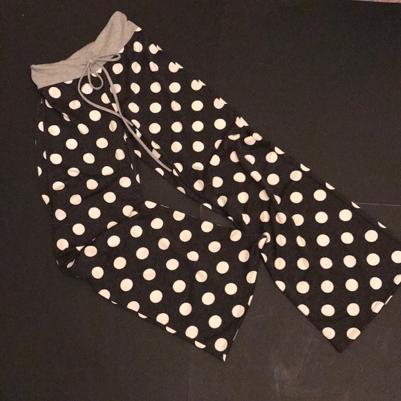 Pants - Black & White Polka Dot Bell Bottoms